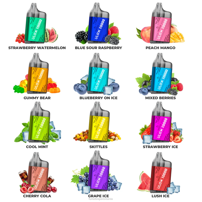 Fumot Vape Online Shop - Fumot Movkin Ulax 10000 capsule de vape de unică folosință - 12 ml (1 bucată) V26X306 cola cu cireșe