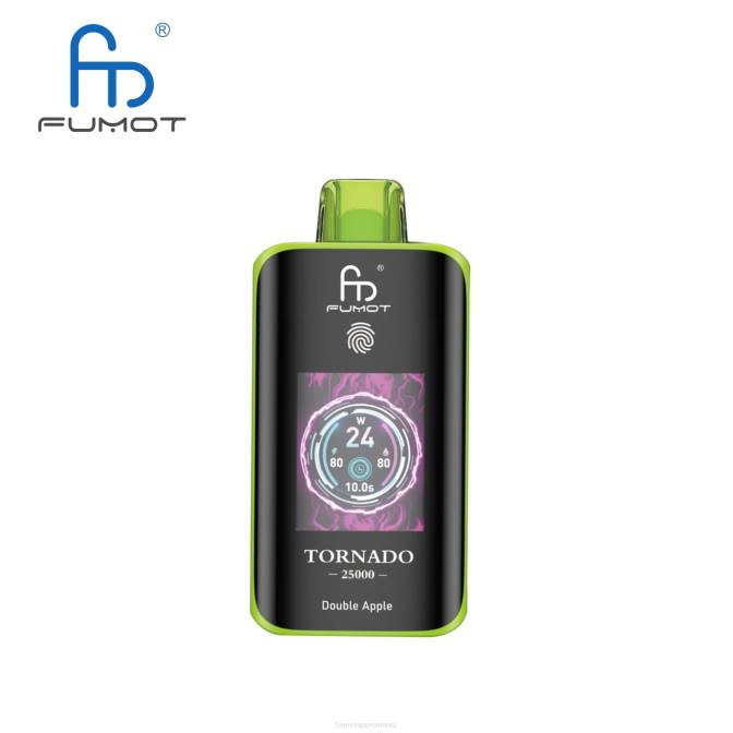 Fumot Vape Shop | Fumot Tornado 25000 vape de unică folosință măr dublu L4245
