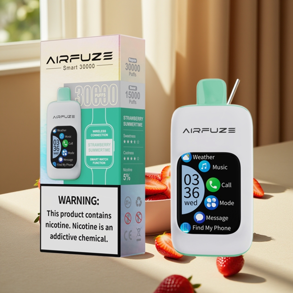 AirFuze Smart 30000 Pufuri Disposable Pod Căpșuni de Vară 900mAh 5% Nicotină
