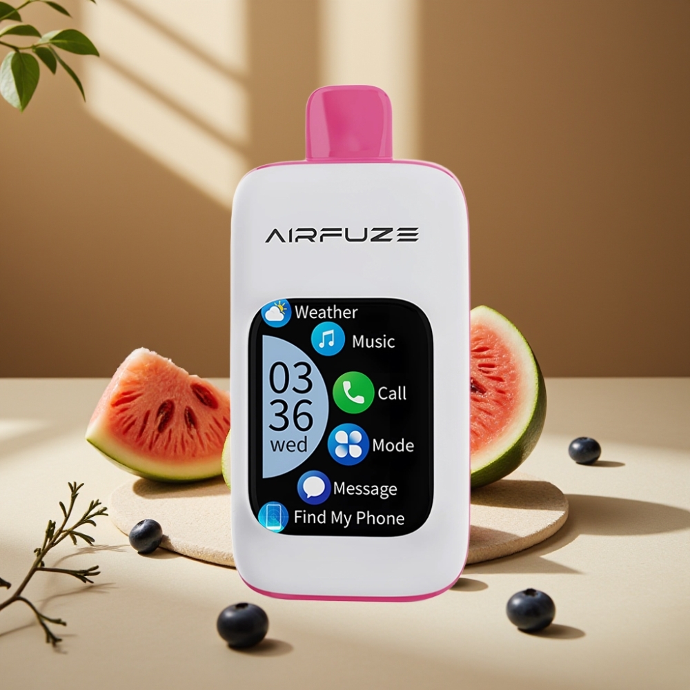 AirFuze Smart Pro 40000 Pufuri Coil 20ml Baterie 900mAh Reîncărcabilă Afine Pepene Verde