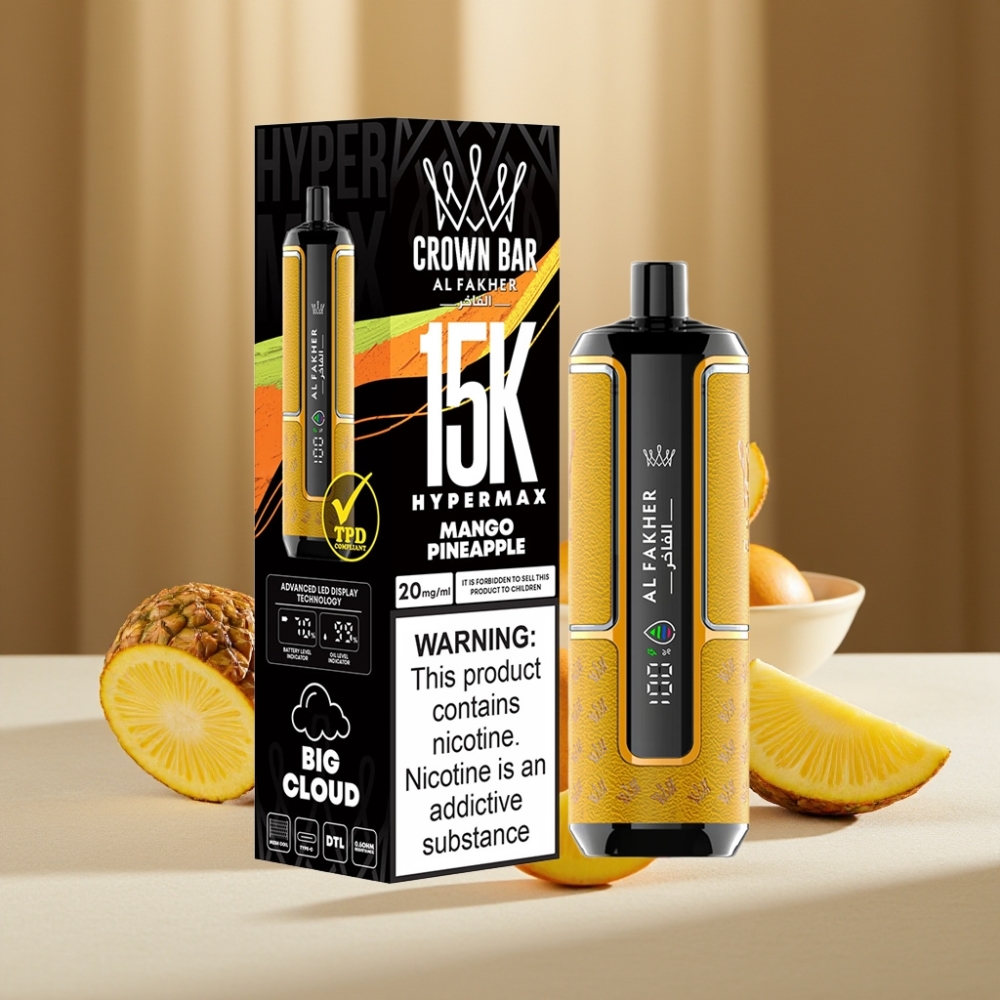 Al Fakher Crown Bar 15K Hypermax Disposable Vape Kit Mango Ananas 22ml 600mAh