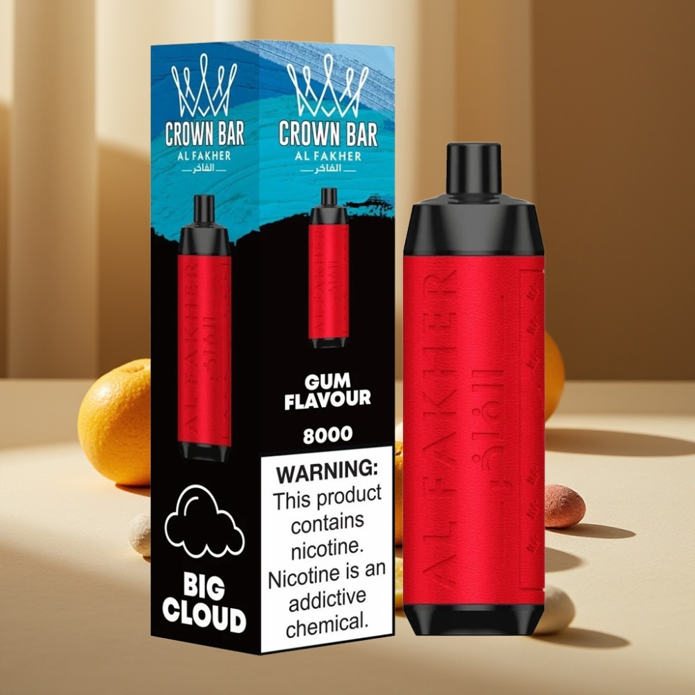 Al Fakher Crown Bar 8000 Crystal Disposable Vape Arome de Gumă 18ml 5mg