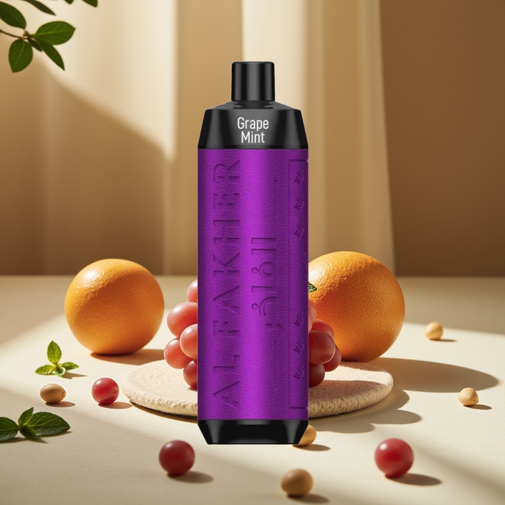 Al Fakher Crown Bar 8000 Crystal Disposable Vape Struguri Menta 8000 puffuri 18ml