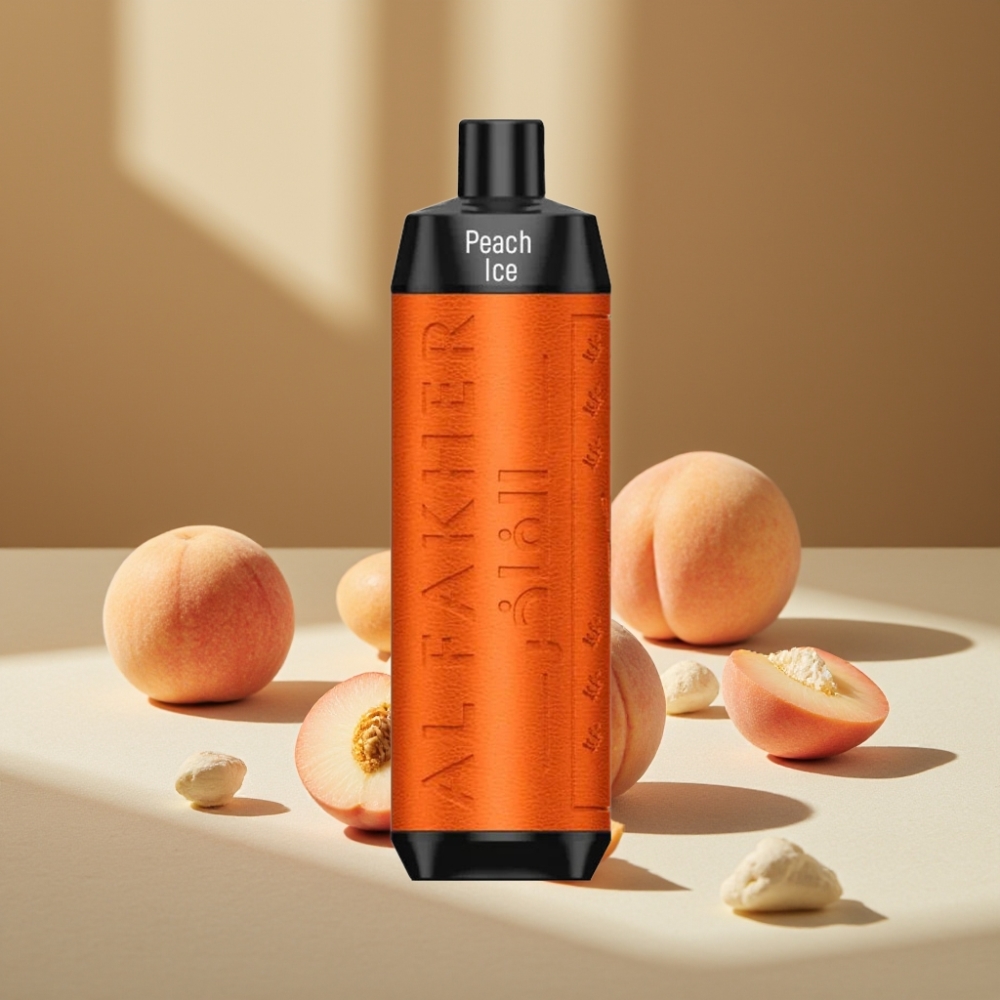 Al Fakher Crown Bar 8000 Crystal Disposable Vape piersică gheață 8000 de fumuri 5mg nicotină