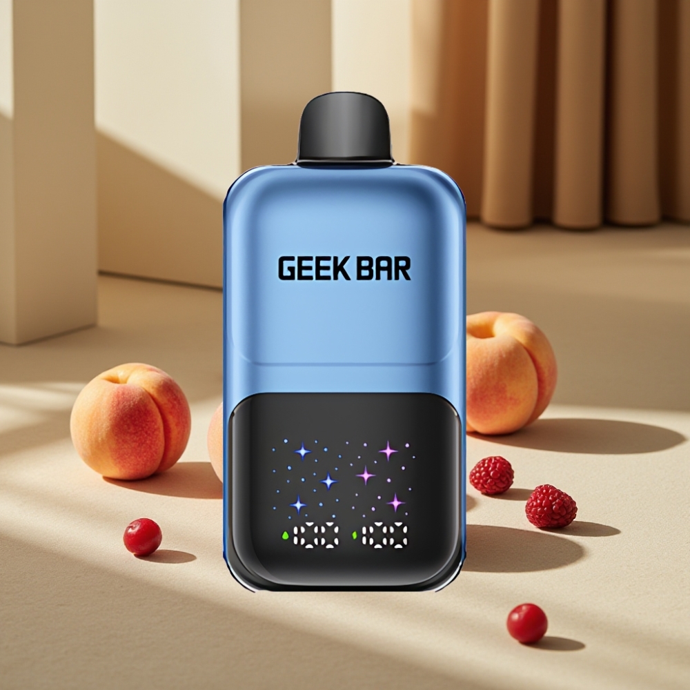 GEEK BAR 2GO 50000 Pufări 20ml Aroma de piersici și fructe de pădure Baterie reîncărcabilă Ecran interactiv