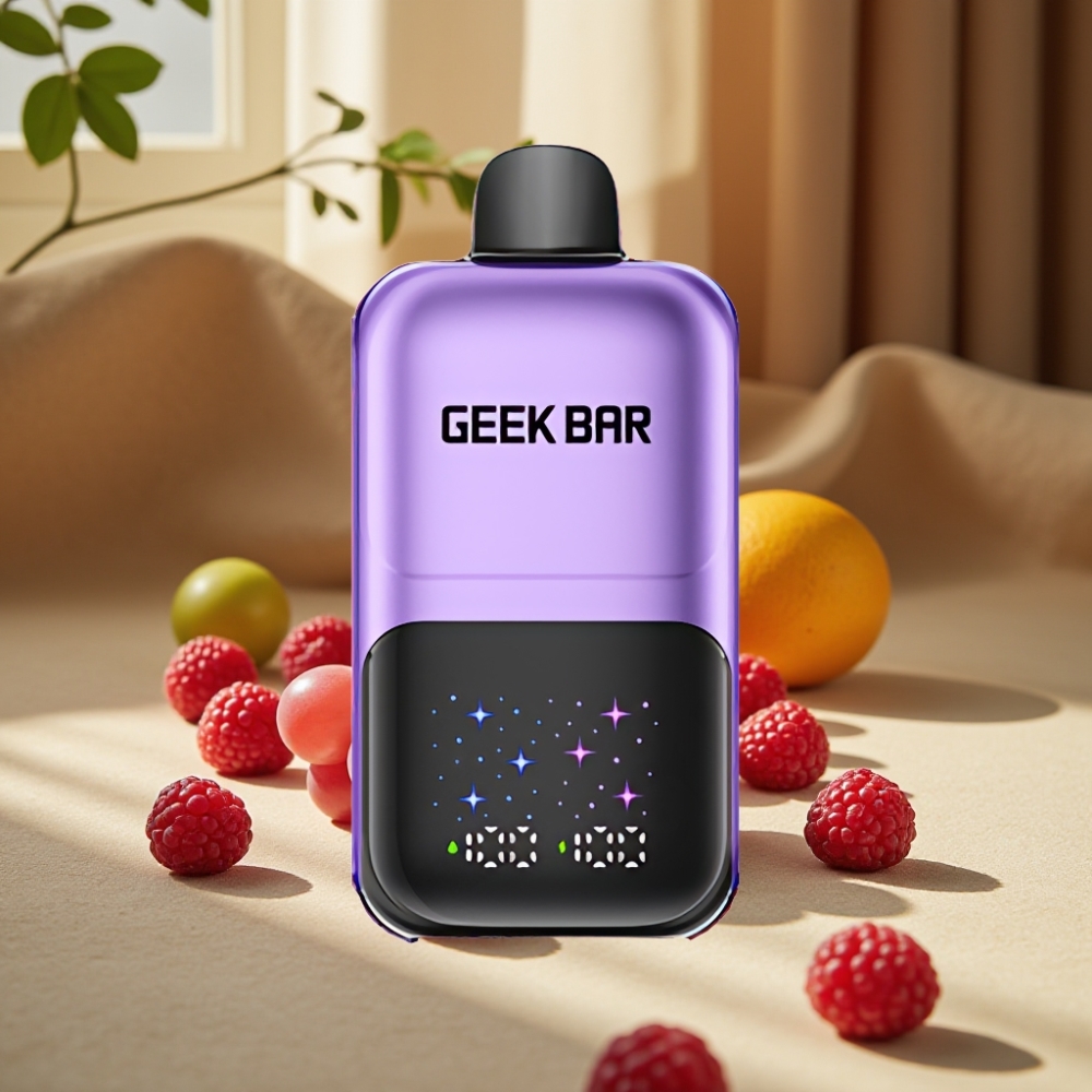 GEEK BAR 2GO 50000 Pufuri Struguri & Zmeură Ecran Mare Baterie Reîncărcabilă
