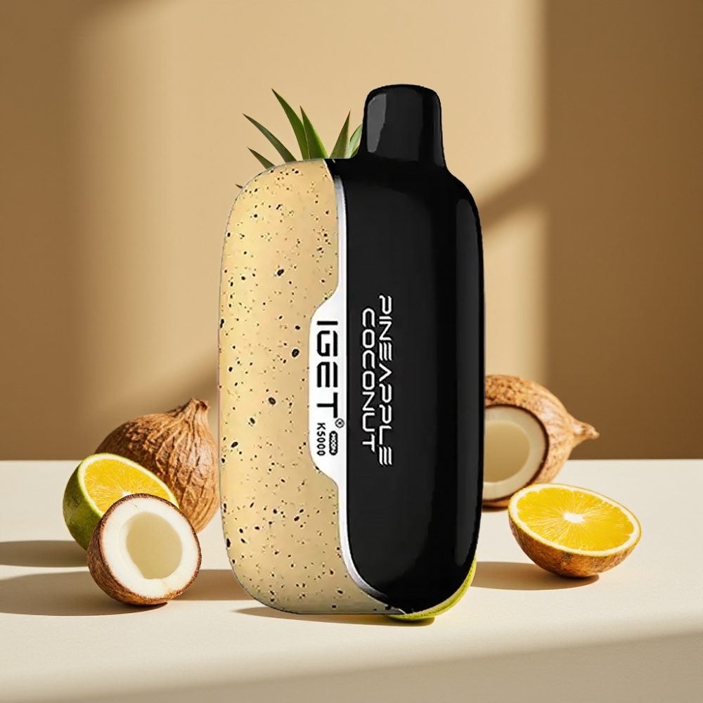 IGET Moon K5000 Puffs Ananas Nucă de Cocoș 5000 Puffuri 1.35 Ohm