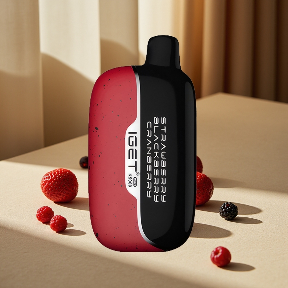 IGET Moon K5000 Puffs Capsă Dispozabilă Căpșuni Mure Coacăze, 5000 Pufuri, 81.5 g