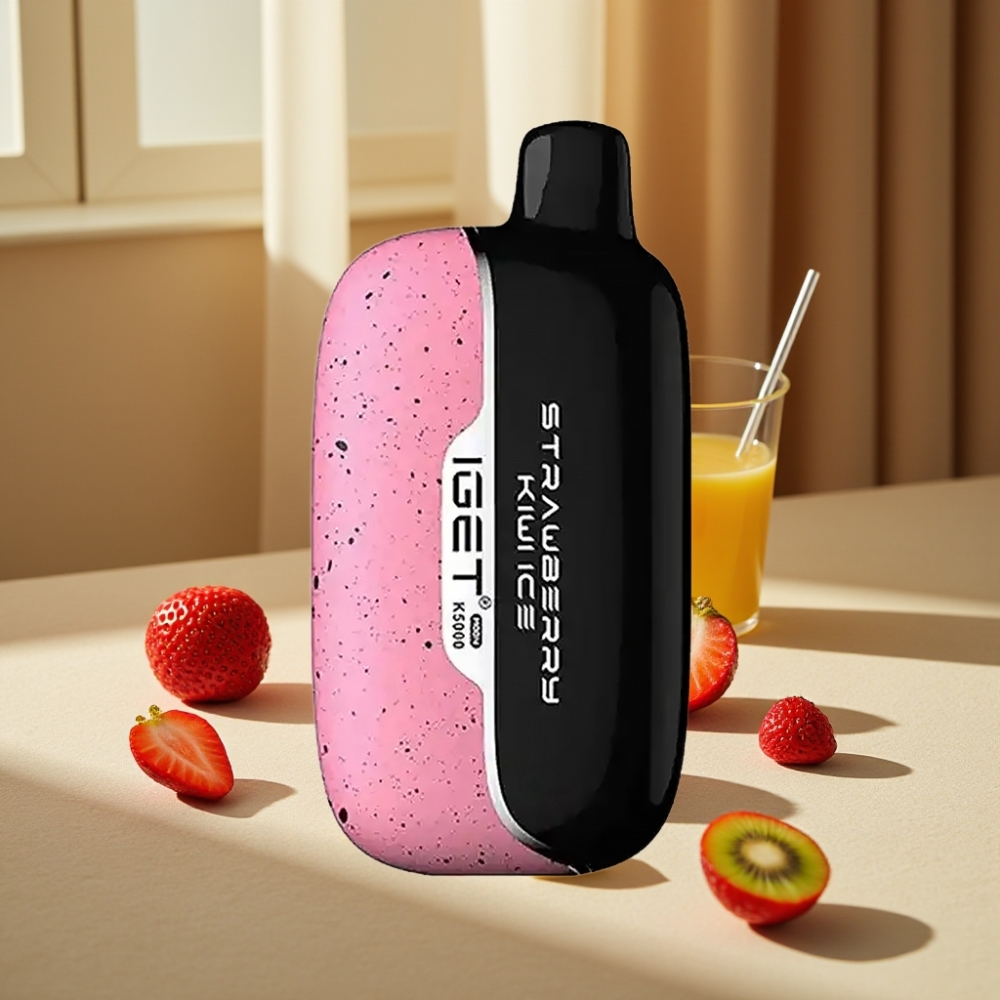 IGET Moon K5000 Pufuri Capsă Dispozabilă Căpșuni Kiwi Înghețate, 5000 Pufuri, 81.5 g