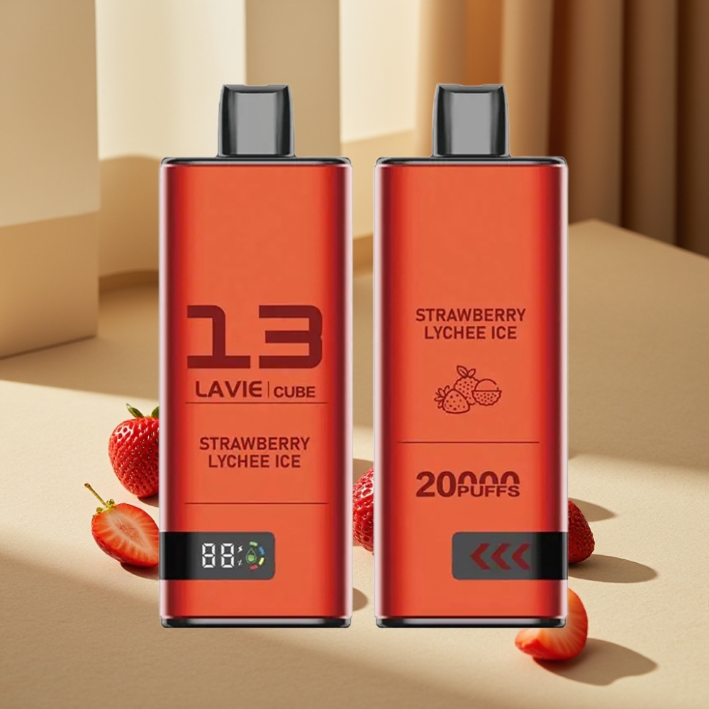 Lavie Cube 20000 Puffs Disposable Vape Căpșuni Litchi Gheață 28ML Type C