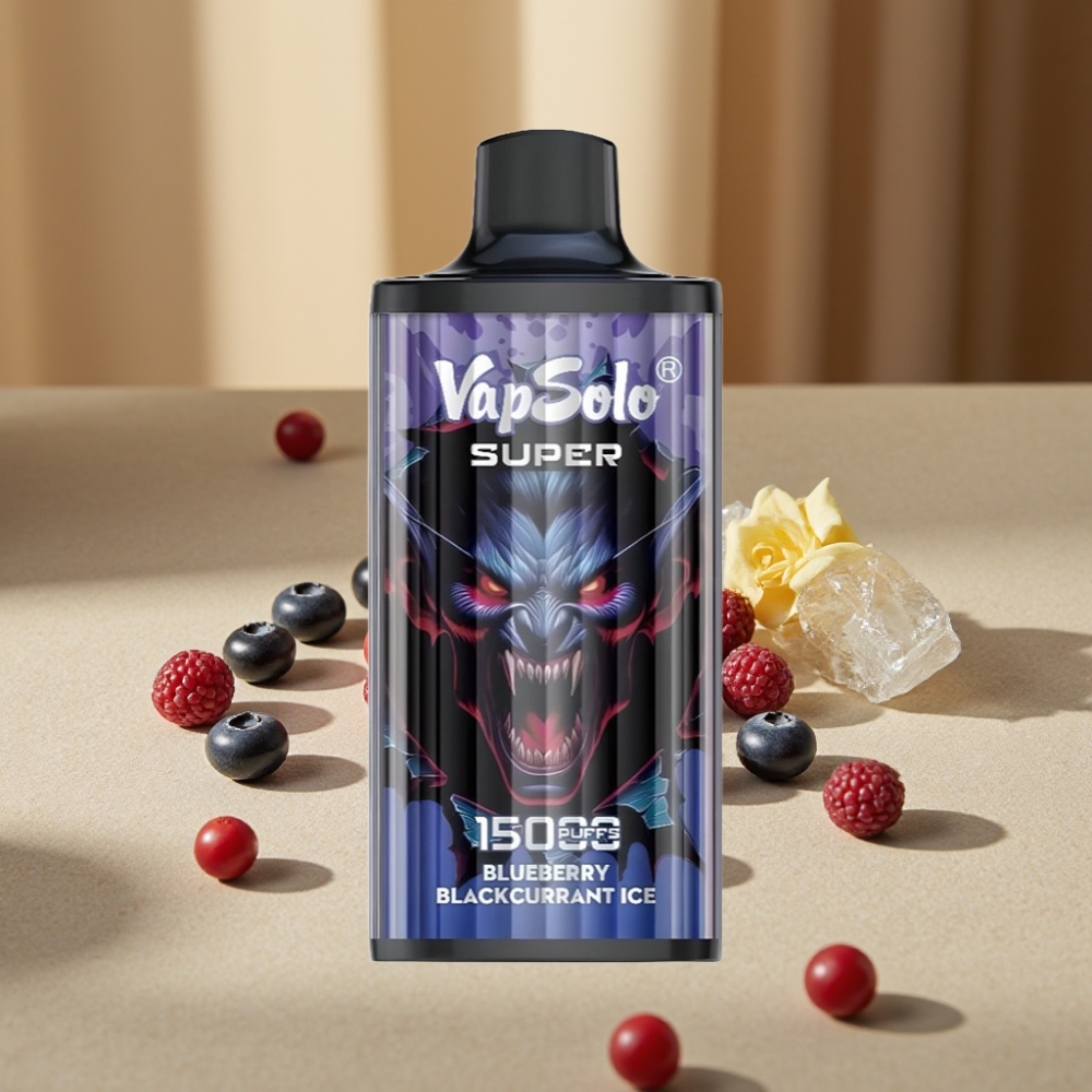 Vapsolo Super 15000 Puffs Afină Coacăză Negru Ice 40ml 850mAh