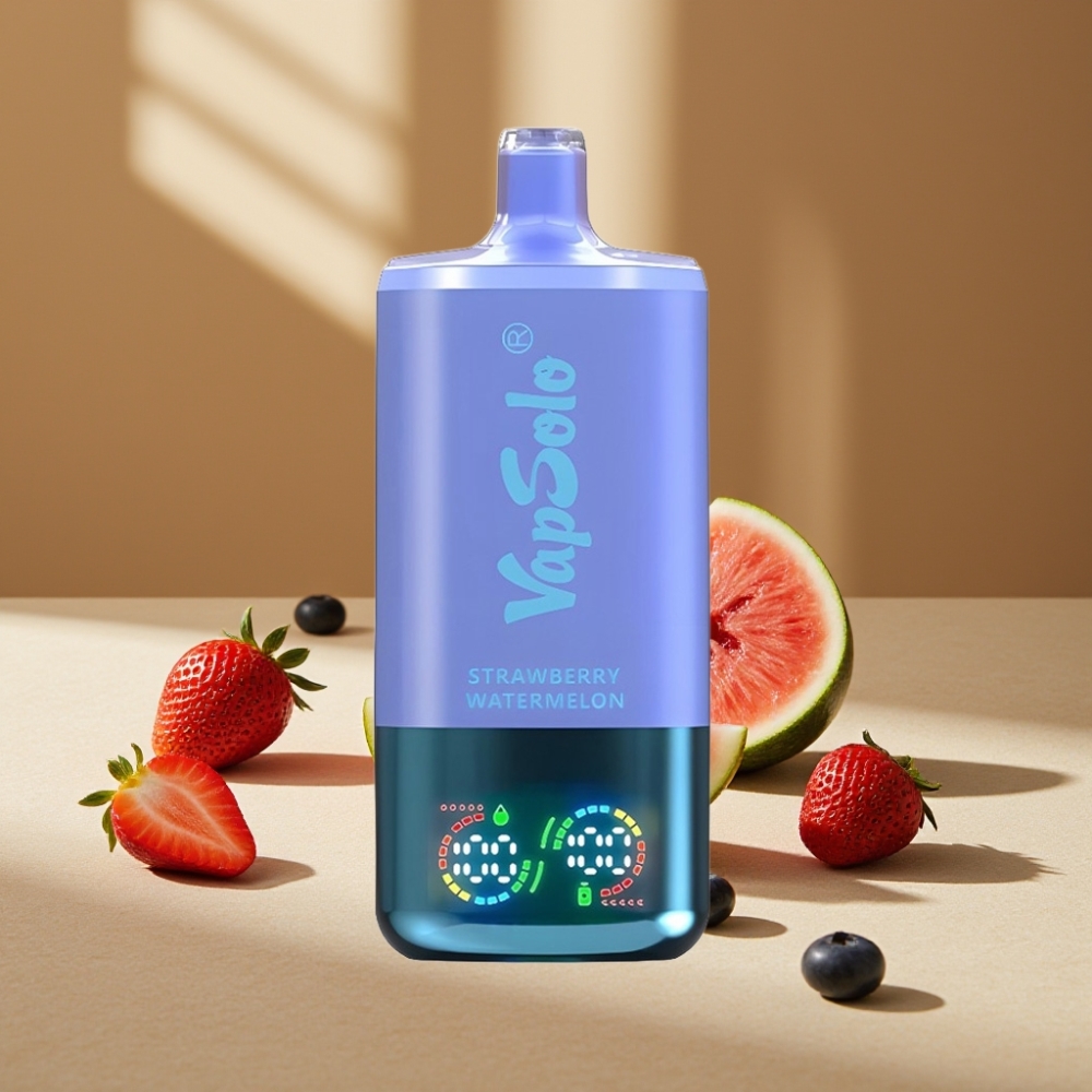 VapSolo Triple 30000 Puffs Capsuni Pepene & Afine Gheață 40ml 50mg/ml