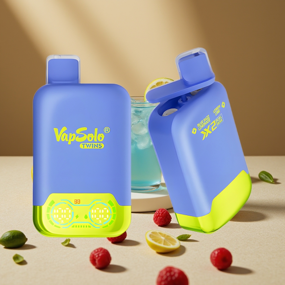 Vapsolo Twins 20000 Puffs 40 ml 50mg/ml Zmeură Albastră Limonadă & Lămâie Lime