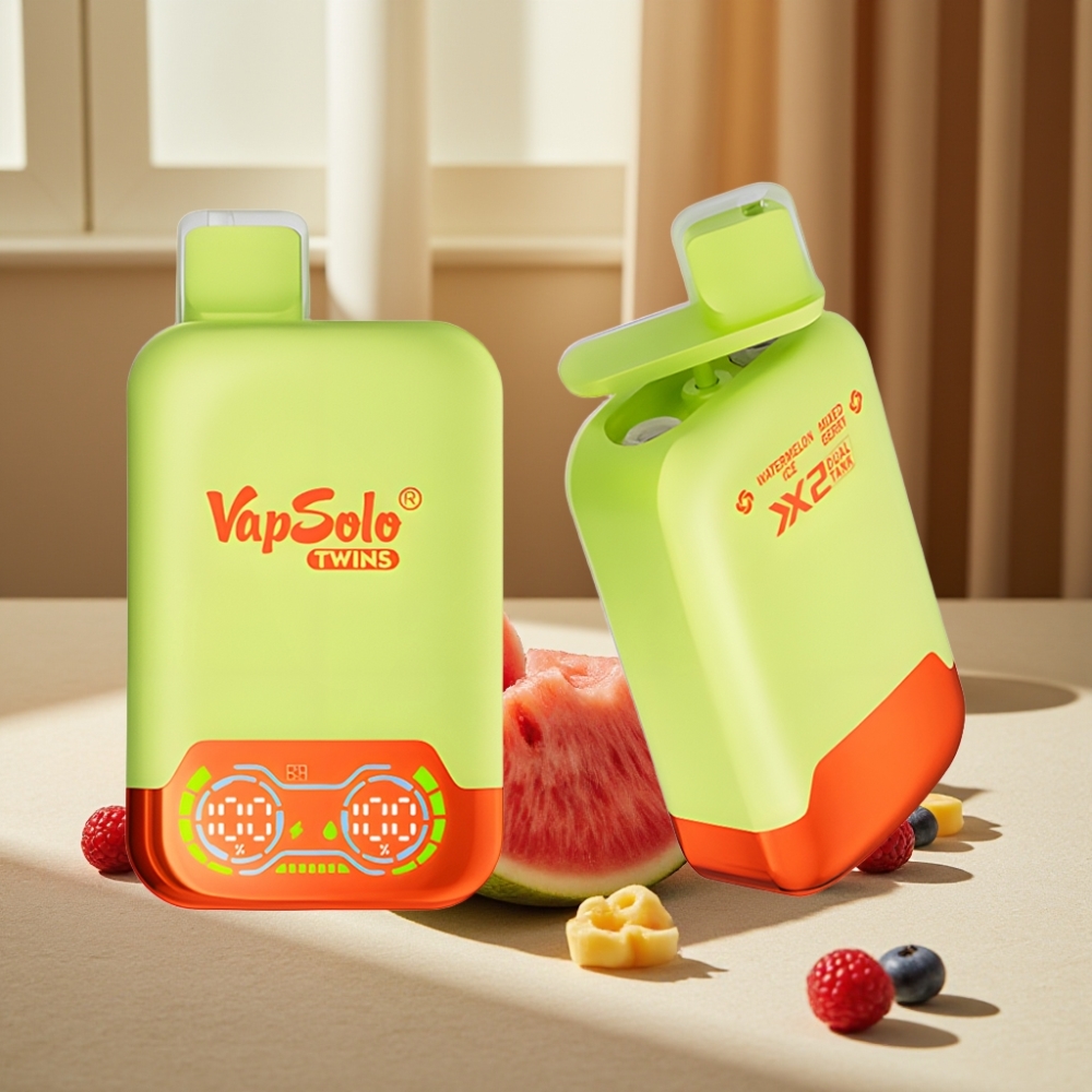 Vapsolo Twins 20000 Puffs Pepene Gheata & Fructe Mix 40ml 20mg/ml