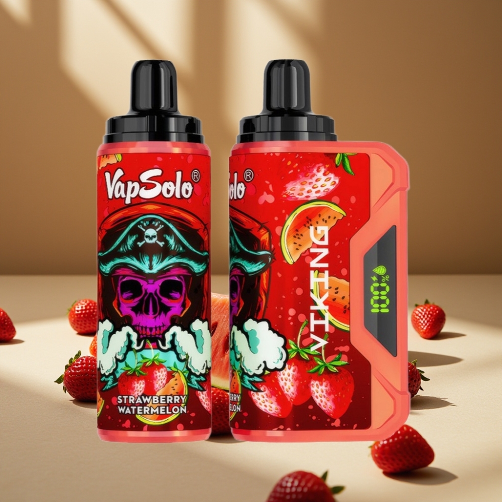 VapSolo VIKING 12000 Puffs Disposable Vape Capsuni Pepene Galben 22ml 20 mg/ml