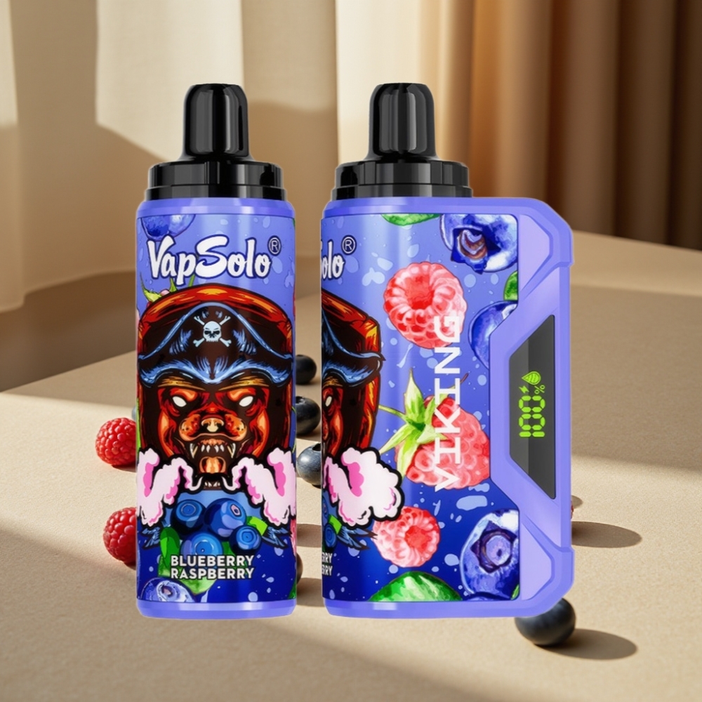 VapSolo VIKING 12000 Pufuri Disposable Vape Afine Zmeură 22ml 20mg/ml