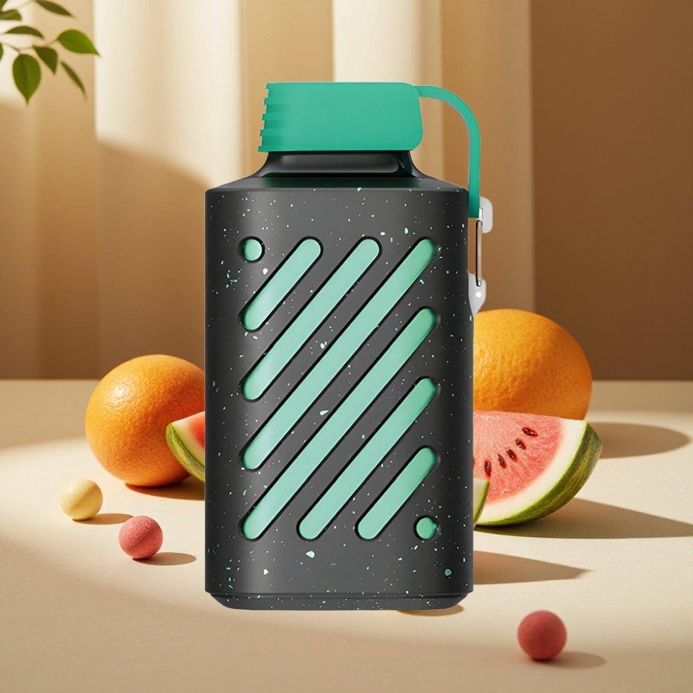 VOZOL GEAR 10000 Disposable Vape Pufăi de pepene gumă cu baloane, 10000 Pufări, 20 ml Lichid