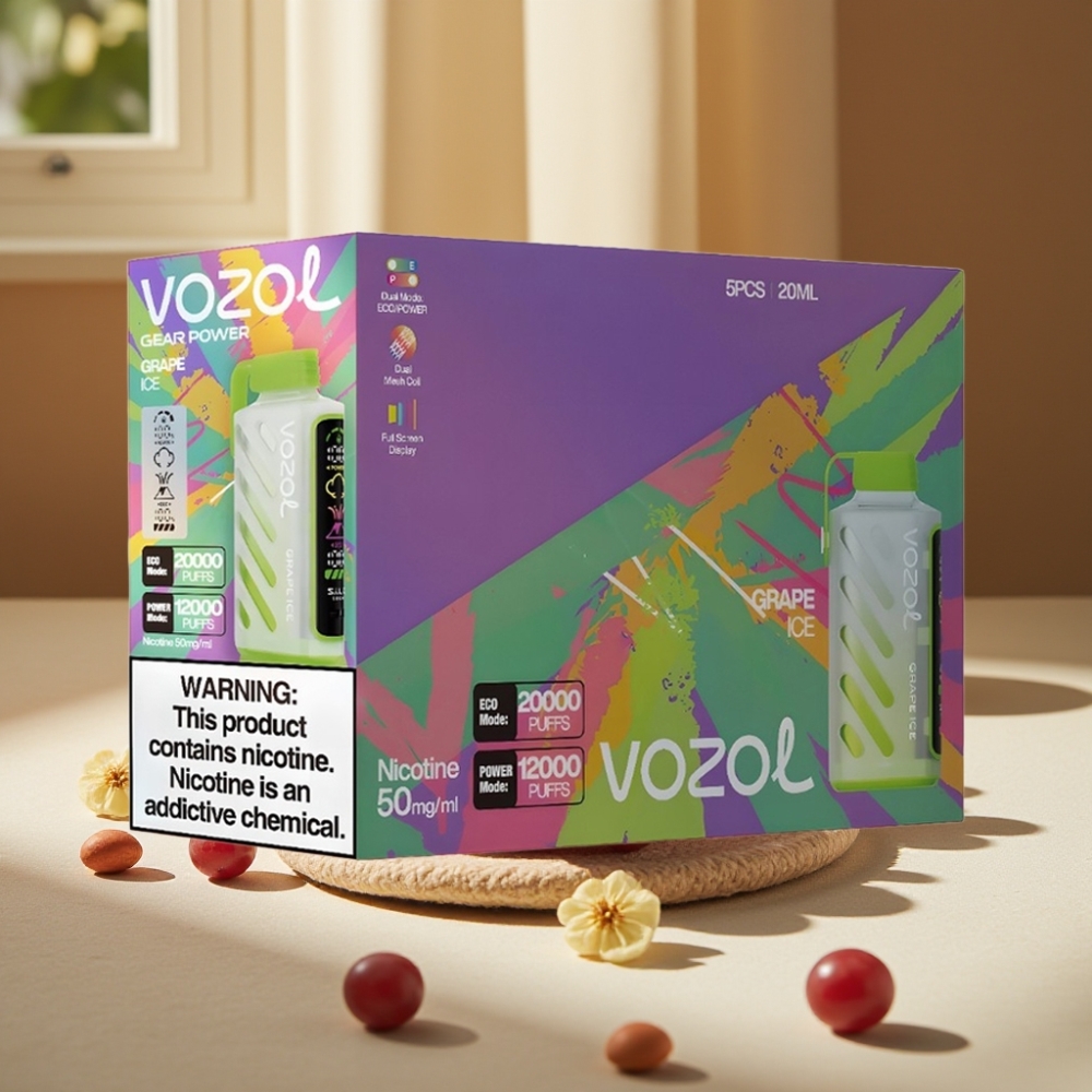 VOZOL Gear Power 20000 Puffs Strugure Gheață, 20mL, 5% Nicotină