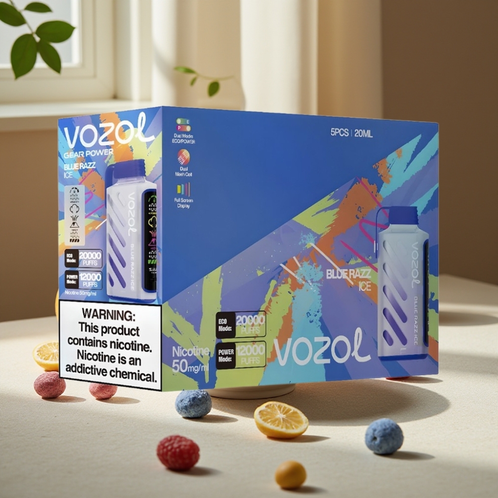 VOZOL Gear Power 20000 Pufuri Afină Înghețată Albastră 20mL 50mg