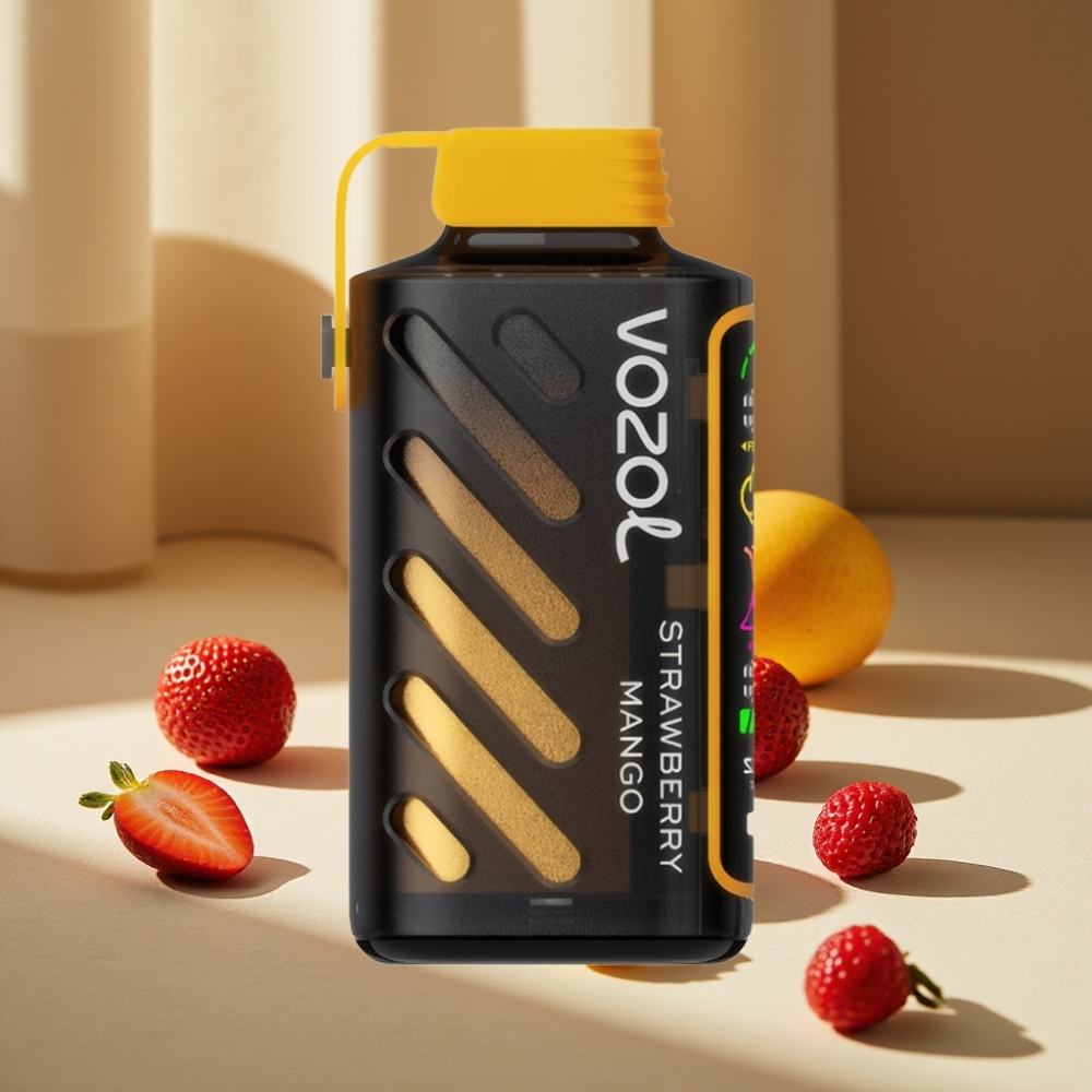 VOZOL Gear Power 20000 Pufuri Capsule Reutilizabile cu Aroma de Căpșuni și Mango, Display Full Screen, 20mL