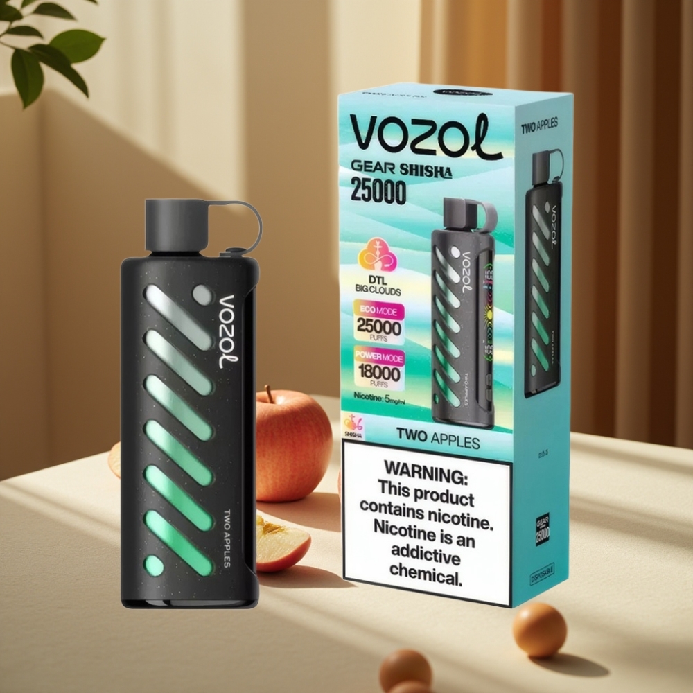 VOZOL Gear Shisha 25000 Puffs Două Mere 1000mAh 5mg/ml