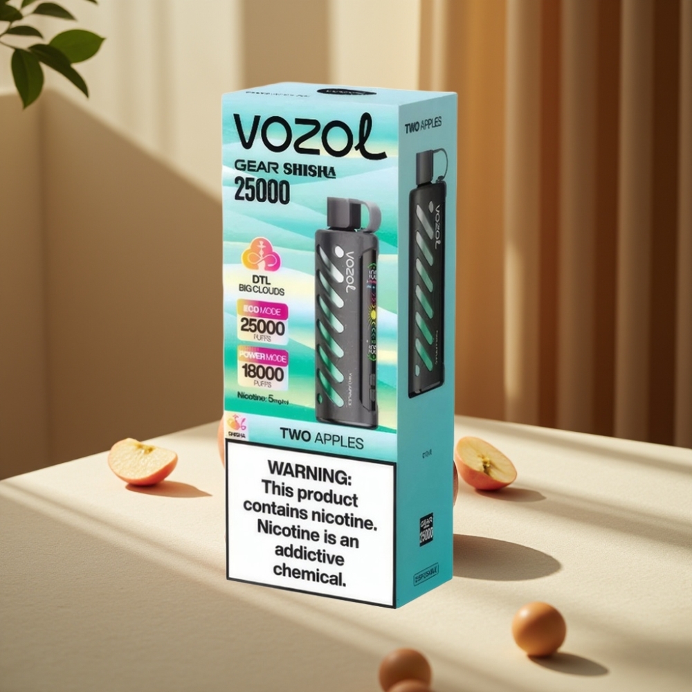 VOZOL Gear Shisha 25000 Puffs Două Mere 1000mAh 5mg/ml