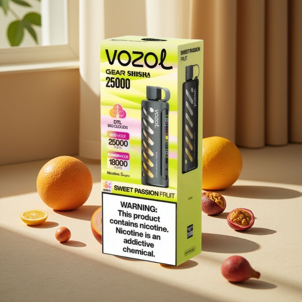 VOZOL Gear Shisha 25000 Puffs Dulce Fructul Pasiei 1000mAh 5mg/ml