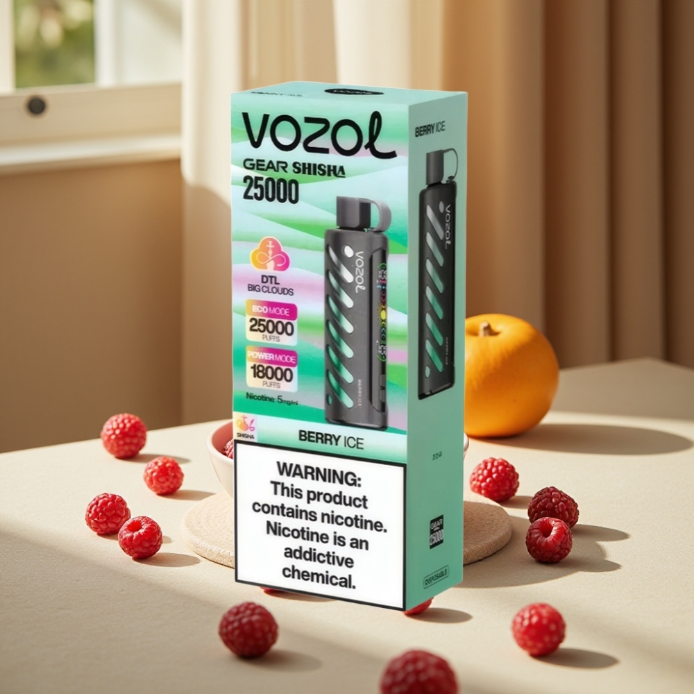 VOZOL Gear Shisha 25000 Pufuri Afine Gheață, 1000mAh, 5mg/ml