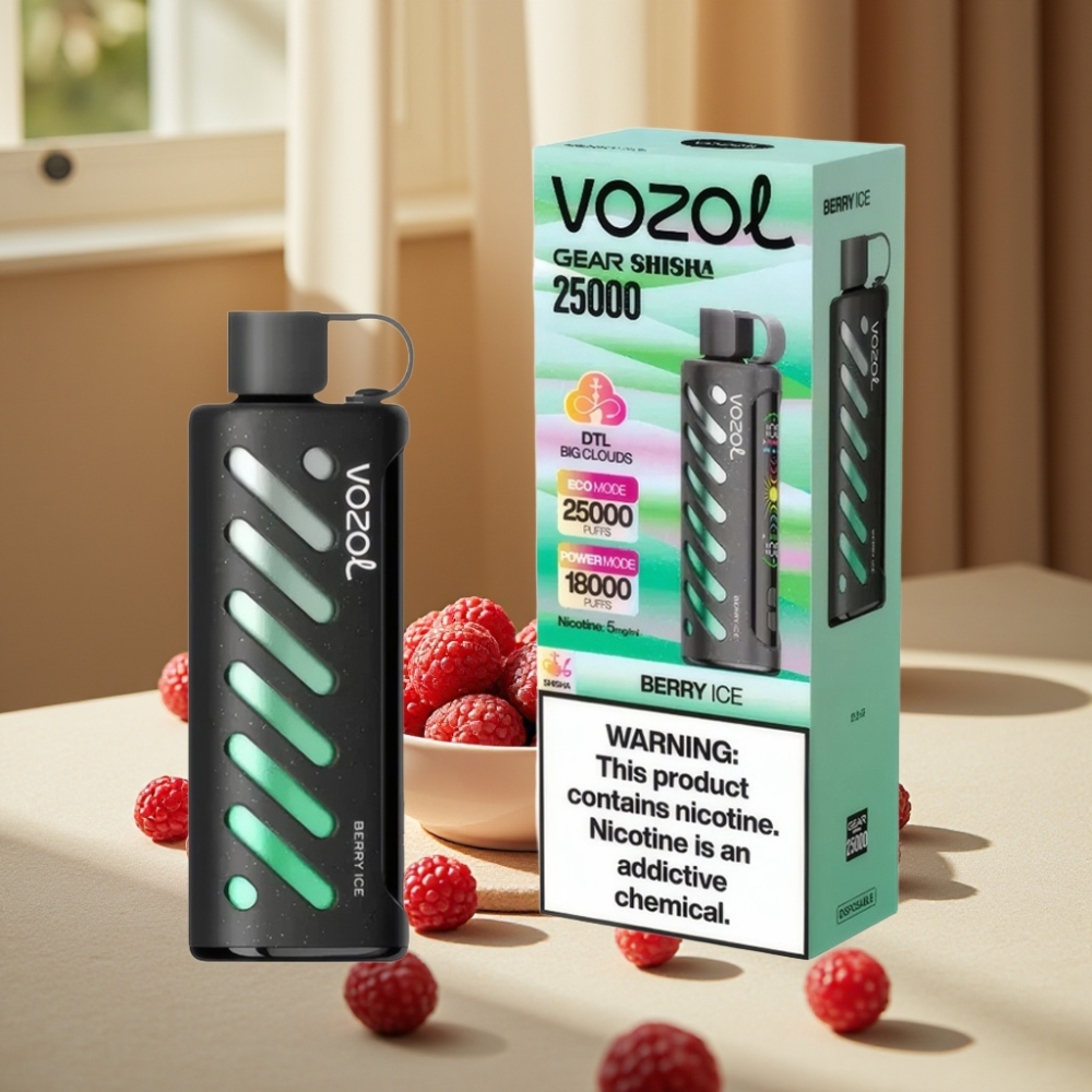 VOZOL Gear Shisha 25000 Pufuri Afine Gheață, 1000mAh, 5mg/ml