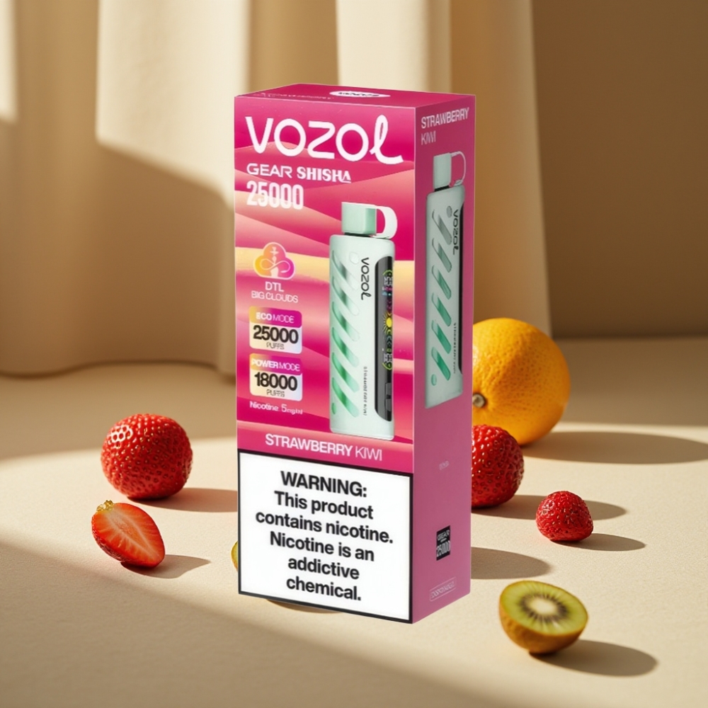 VOZOL Gear Shisha 25000 Pufuri Capsuni Kiwi 1000mAh 5mg/ml