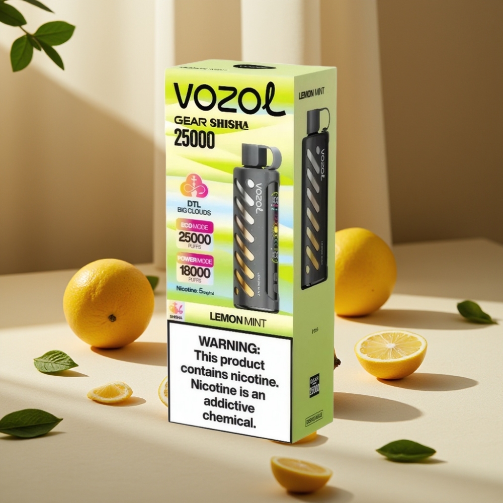 VOZOL Gear Shisha 25000 Pufuri Lămâie Mentă 1000mAh 5mg/ml