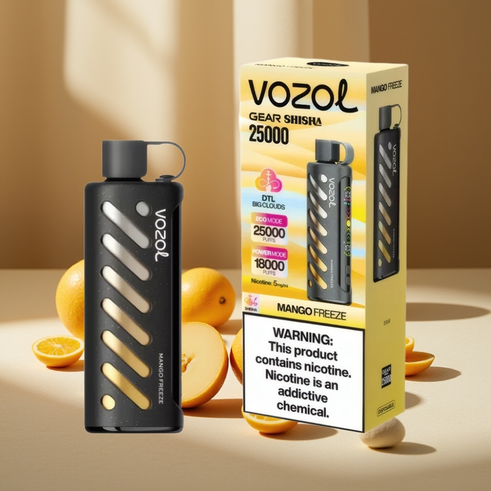 VOZOL Gear Shisha 25000 Pufuri Mango Înghețat 1000mAh 5mg/ml