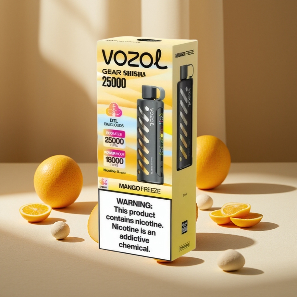 VOZOL Gear Shisha 25000 Pufuri Mango Înghețat 1000mAh 5mg/ml