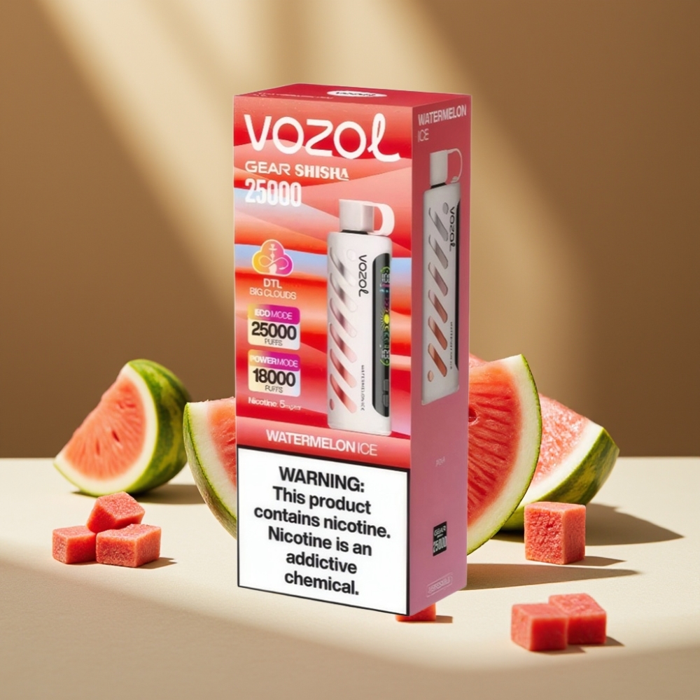 VOZOL Gear Shisha 25000 Pufuri Pepene Gheata Dual Mesh Dual Modes 1000mAh