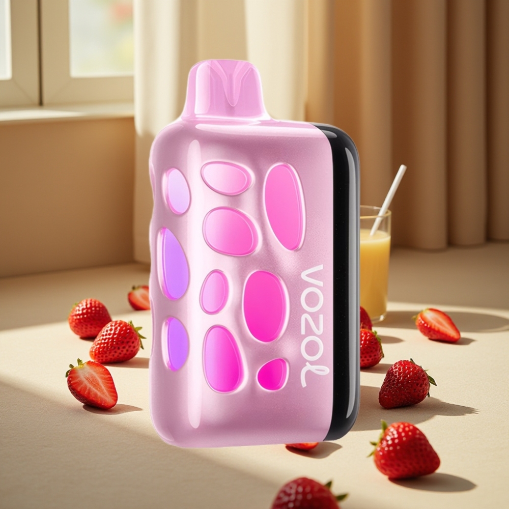 VOZOL RAVE 40000 Disposable Vape Căpșuni Ice 270° Vibrant Glow Design 80% Charged in 20 Mins
