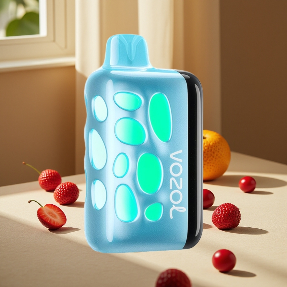 VOZOL RAVE 40000 Disposable Vape Cireșă Căpșună 270° Vibrant Glow Design 80% încărcare în 20 minute