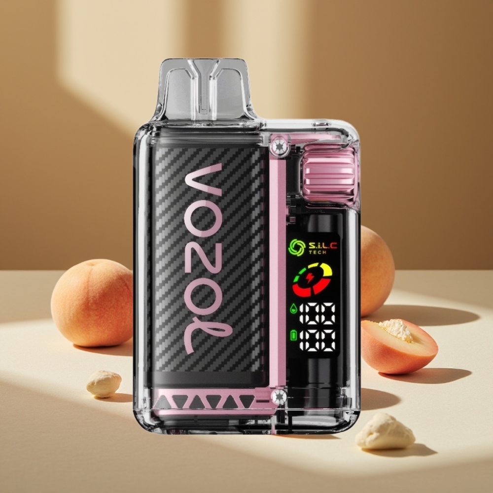 VOZOL Vista 20000 Pufuri Baterie Reîncărcabilă 650mAh Afișaj OLED Peach Ice