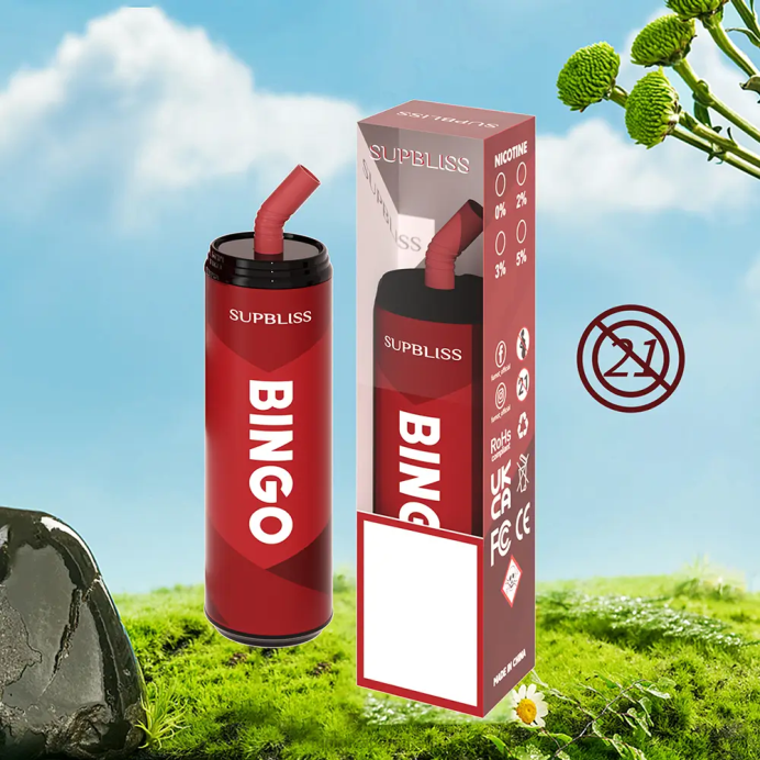 Fumot Vape Shop - Fumot Supbliss Bingo 9000 stilou vape de unică folosință (1 bucată) - 18 ml V26X475 pepene verde căpșuni
