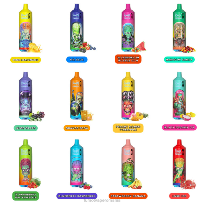 Fumot Vape Review - Fumot Tornado 9000 stilou vape de unică folosință - 18 ml (1 bucată) V26X10 gheață luxuriantă